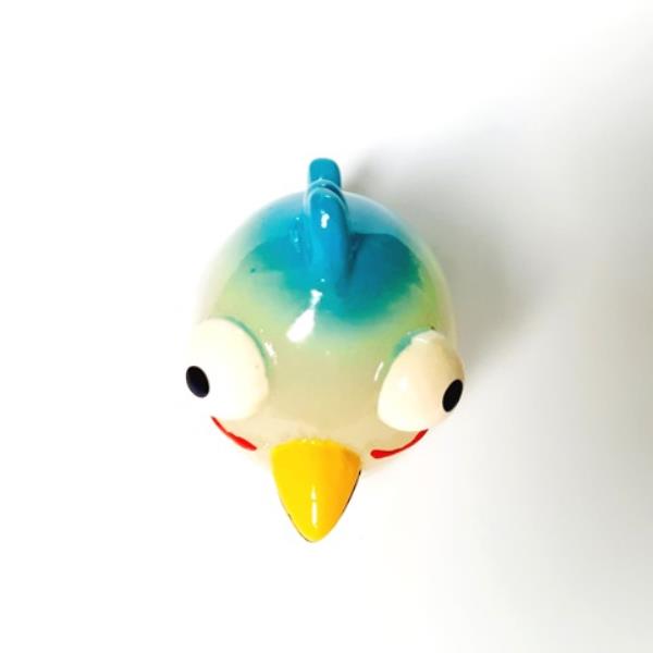 Tượng poly dạ quang trang trí - Angry Bird màu xanh